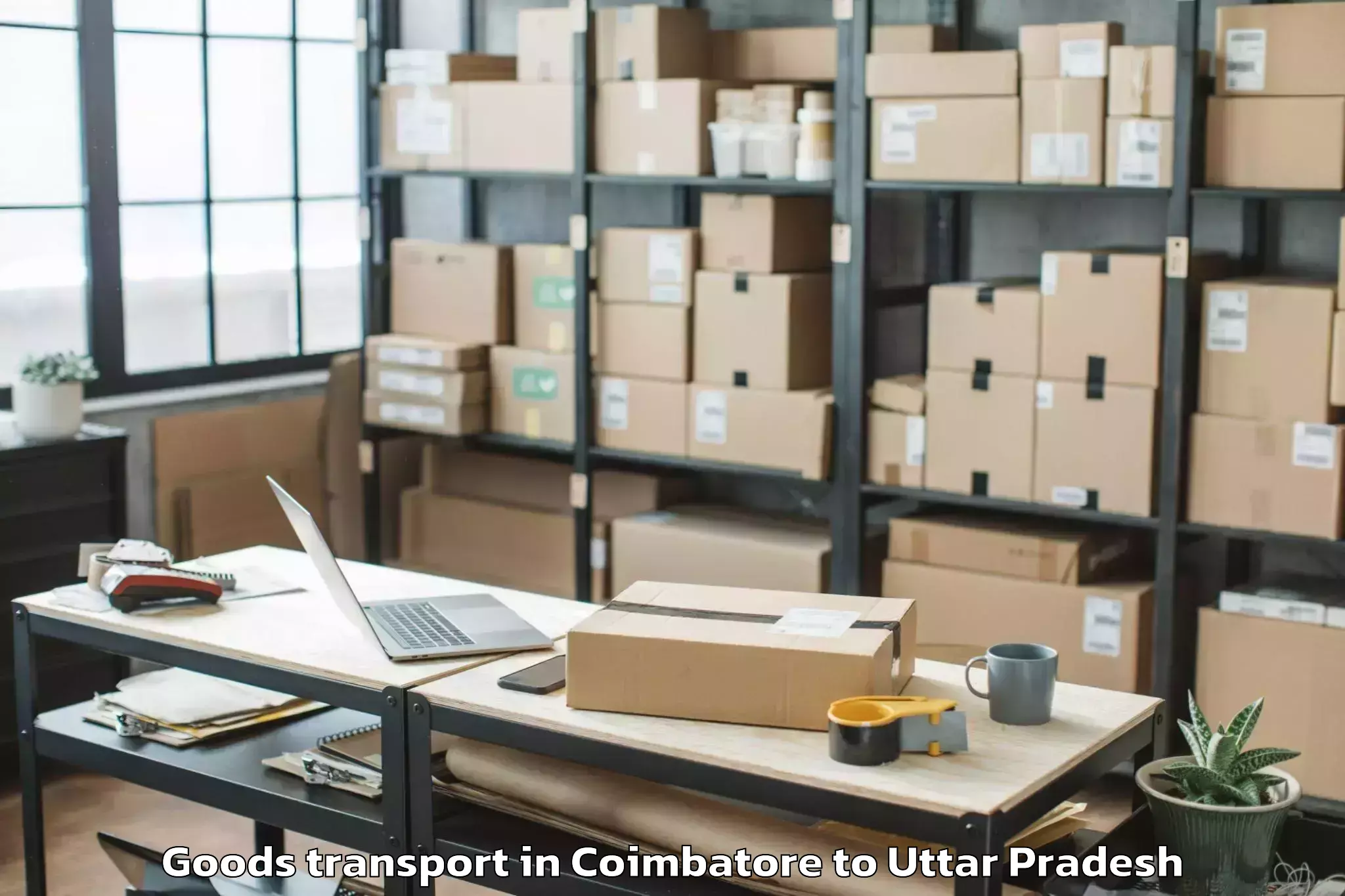 Book Your Coimbatore to Ahraura Goods Transport Today